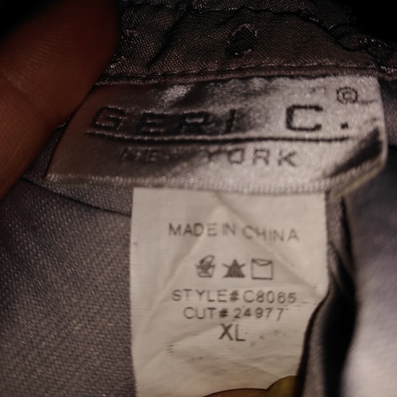 Sleeveless Gray Fancy Polkadot top sz XL - Picture 4 of 4